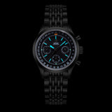 HERITAGE 38 CHRONOGRAPH CLASSIC BLACK MODEL: HTC-01 (ESTIMATED DELIVERY AUGUST 2026)
