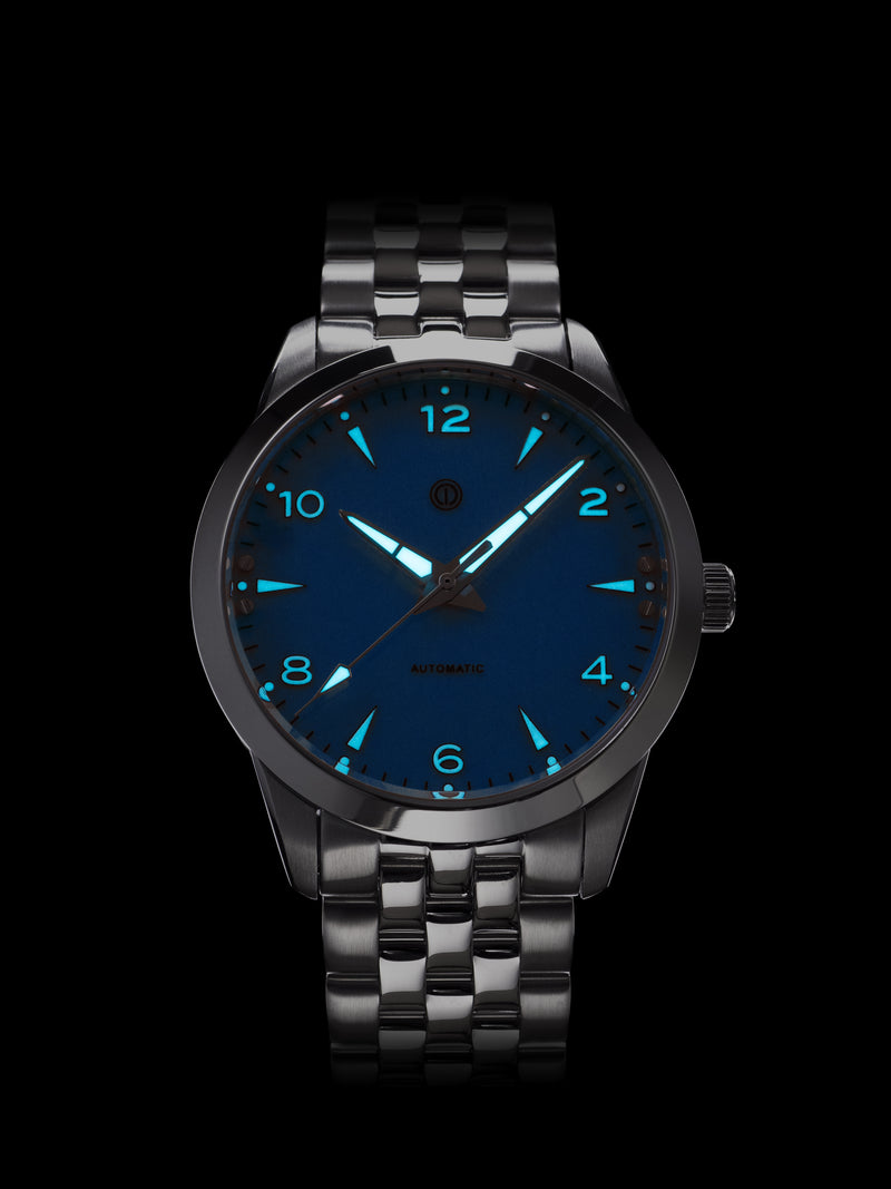 AWAGAMI FACTORY X MMI WATCHES: "BLUE WASHI DIAL" MODEL NL-02  [ESTIMATED DELIVERY: END OF MAY 2024]