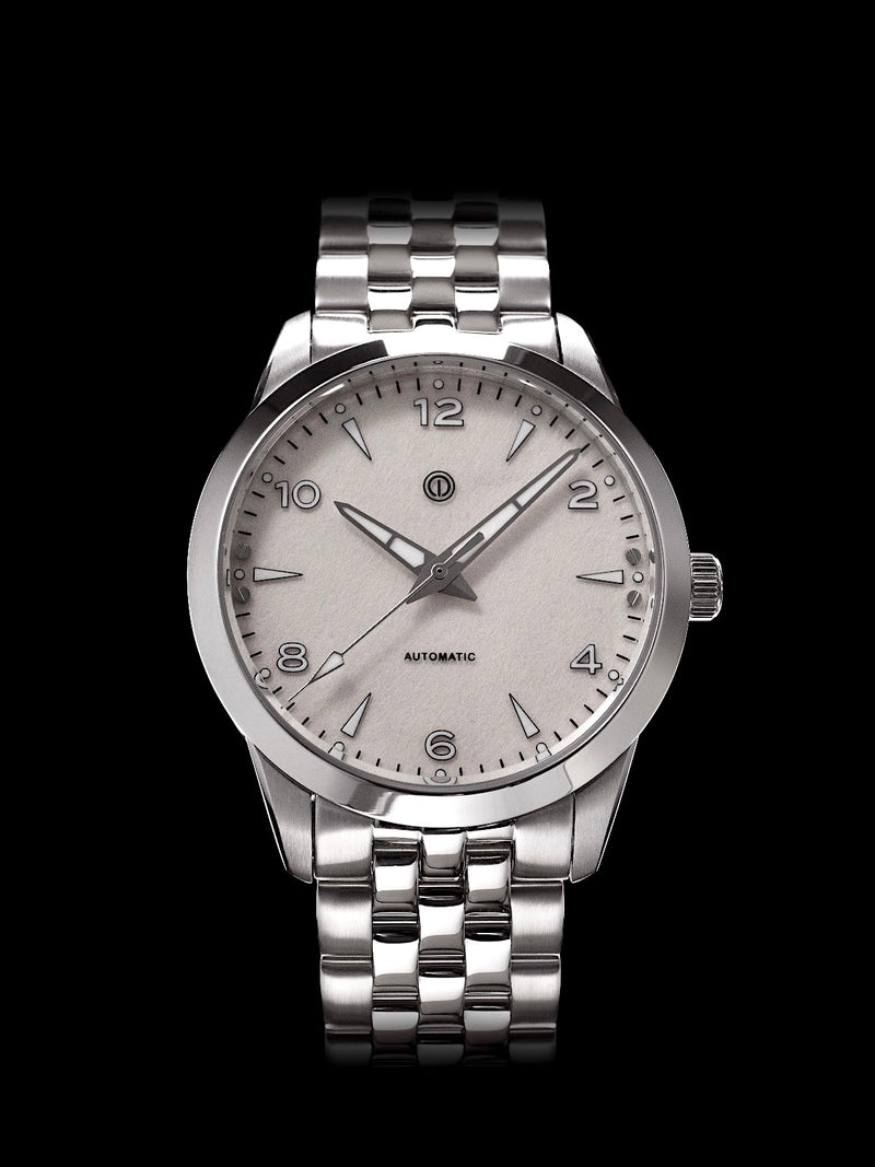 AWAGAMI FACTORY X MMI WATCHES: "WHITE WASHI DIAL" MODEL NL-01