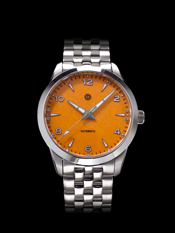 AWAGAMI FACTORY X MMI WATCHES: "ORANGE WASHI DIAL" MODEL NL-03