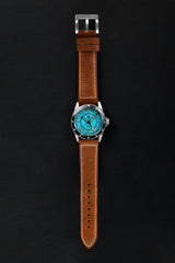 TURRET 300M DIVER GMT -  ICE BLUE MODEL: TRG-03L (LEATHER/RUBBER STRAPS)