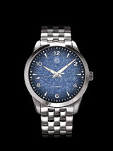 AWAGAMI FACTORY X MMI WATCHES: "FUMES BLUE WASHI DIAL" MODEL NLF-02