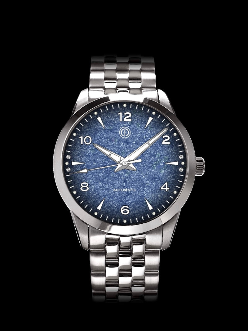 AWAGAMI FACTORY X MMI WATCHES: "FUMES BLUE WASHI DIAL" MODEL NLF-02