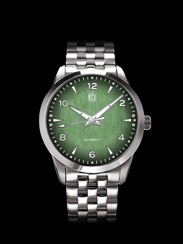 AWAGAMI FACTORY X MMI WATCHES: "FUMES L GREEN WASHI DIAL" MODEL NLF-21