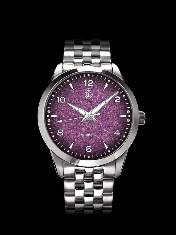 AWAGAMI FACTORY X MMI WATCHES: "FUMES PURPLE WASHI DIAL" MODEL NLF-22