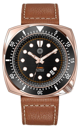 DUMBO 500M DIVE WATCH BRONZE CUSN8 NH35 "LEATHER PACKAGE" DB1NHC