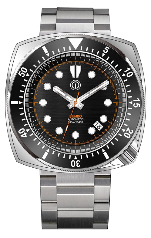 DUMBO 500M DIVE WATCH 316L NH35 "STEEL BRACELET PACKAGE" DB1NHS